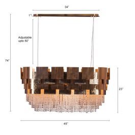 THE KINGDOM OVAL CRYSTAL CHANDELIER