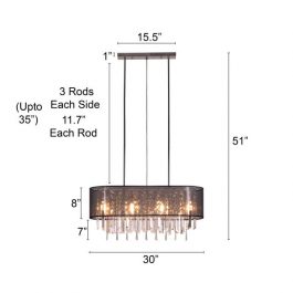 (OVAL, CRYSTAL) CHANDELIER