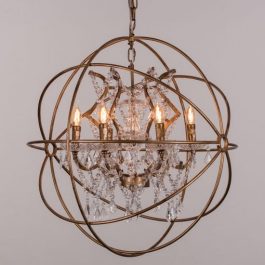 MOONLIGHT (LARGE, ANTIQUE GOLD FINISH) CRYSTAL CHANDELIER