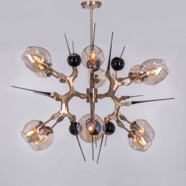 COGNAC GLASS CHANDELIER