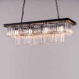 CUT LAYER CRYSTAL CHANDELIER