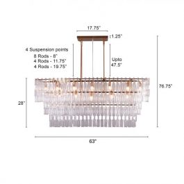 PURE SOLID CRYSTAL CHANDELIER