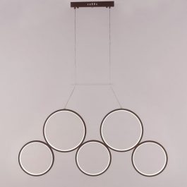 5 RINGS MATTE BROWN CHANDELIER