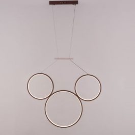 3 RING OF MATTE GOLD CHANDELIER