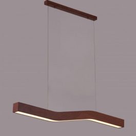 METAL FRAME (WOODEN FINISH) CHANDELIER