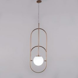 METAL FRAME (GLASS GOBLET) PENDANT LIGHT