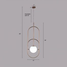 METAL FRAME (GLASS GOBLET) PENDANT LIGHT