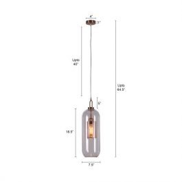 (CLEAR GLASS) LONG PENDANT LIGHT