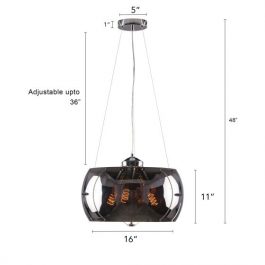 MODERN SMOKEY PENDANT LIGHT