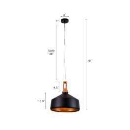 BLACKED BOWL PENDANT LIGHT