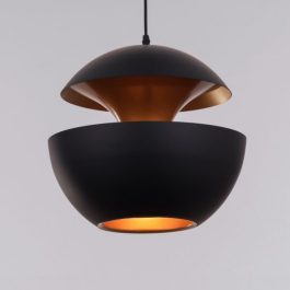 SUN BOWL BLACKED PENDANT LIGHT