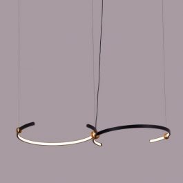 TWO SEMI CIRCLE LED PENDANT LIGHT