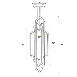 HEXA PROFILE LED PENDANT LIGHT