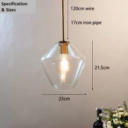 CLEAR GLASS PENDANT LIGHT