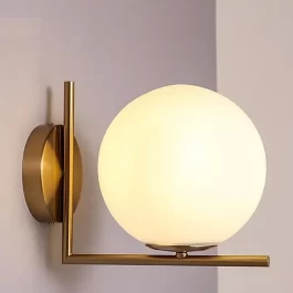 WHITE SPERE WALL LIGHT