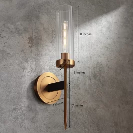 FLUTED TUBE GLASS WALL LIGHT