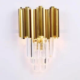 GOLD CUT CRYSTAL WALL LAMP