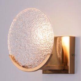 TEXTURED GLASS WALL LIGHT