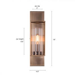 ELECTROPLATED CLEAR GLASS WALL LAMP