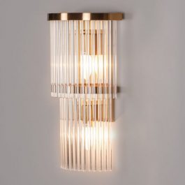 TWO GLASS TUBES WALL LAMP