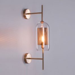 CLEAR GLASS(DOUBLE STAND) WALL LAMP