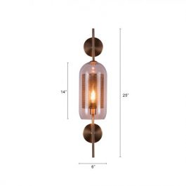 CLEAR GLASS(DOUBLE STAND) WALL LAMP