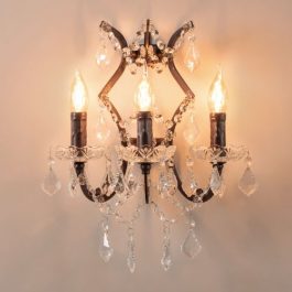 PRECISION-CUT-CRYSTAL WALL LAMP