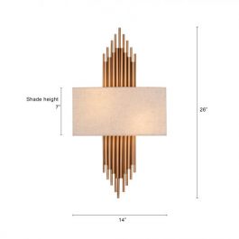 IRON GOLD FRAME WALL LIGHT