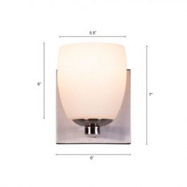 GORGEOUS MILKY GLASS SHADE  WALL LIGHT