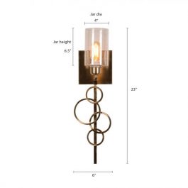 RING (CLEAR GLASS) WALL LIGHT