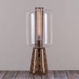 CLEAR GLASS (INNER COPPER) TABLE LAMP