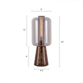 CLEAR GLASS (INNER COPPER) TABLE LAMP