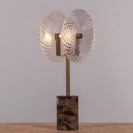 TEXTURED GLASS TABLE LAMP