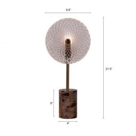 TEXTURED GLASS TABLE LAMP