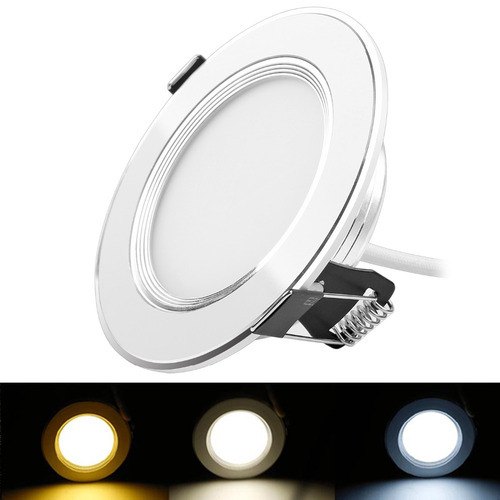 LED Downlight 7w Silver Ring